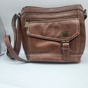 b.o.c. Brown Crossbody Bag with Logo Detail